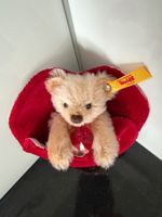 Steiff Mini Teddybär „Lovely“, 10 cm, Mohair, Swarovski-Herz