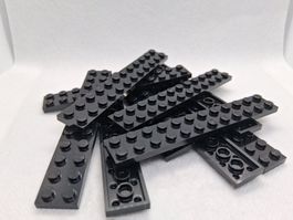 Lego 10 Stk. plate 2 x 12 schwarz (new)