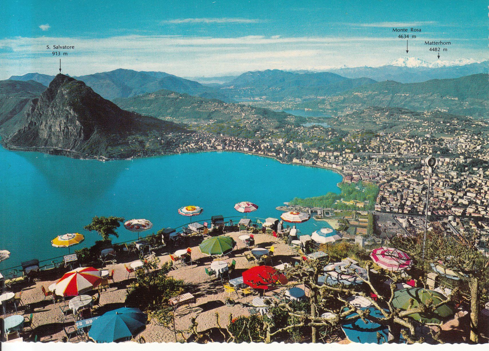 Cartoline postali: Monte Bré  Aussicht, ca. 1960 – Usato da Bürglen TG venduto da StampGraf