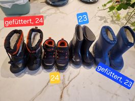 Kinderstiefel und Schuhe Set Grössen 23 und 24 gebraucht