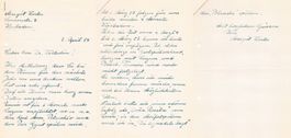 Margrit Winter 1917-2001 Autogramm Brief