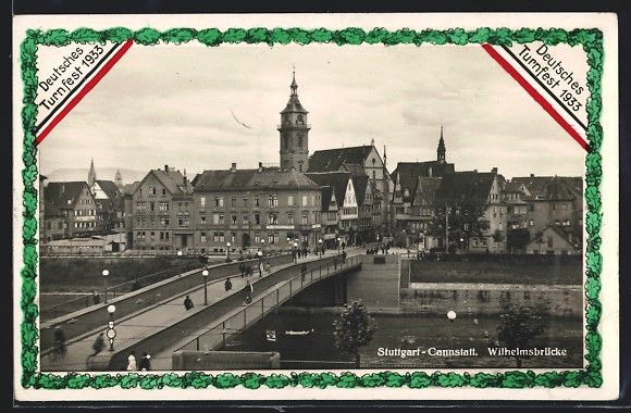 Ansichtskarten: Stuttgart-Cannstatt, Wilhelmsbrücke, De – Gebraucht aus Berlin von bartko-reher