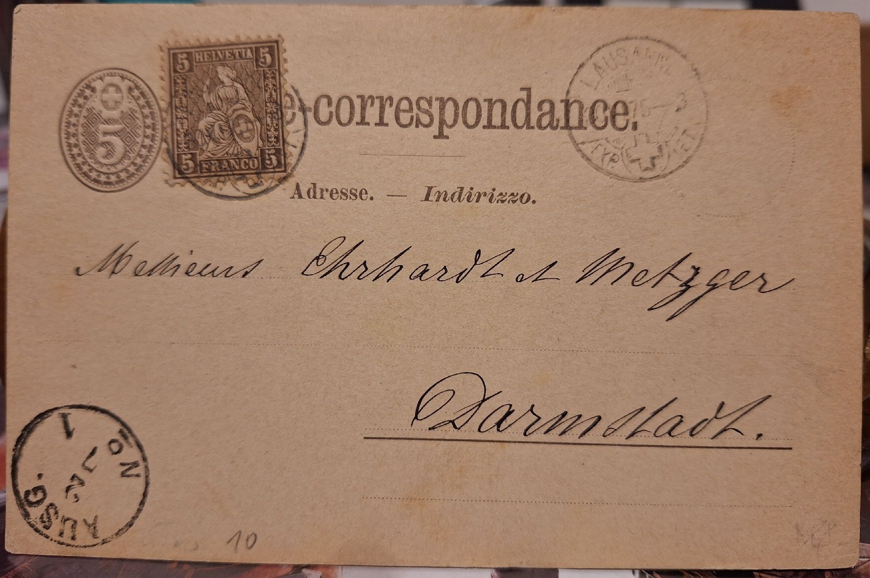 Alle Briefmarken: Sitzende Helvetia Correspondance  – Gebraucht aus Balgach von SIMEON27