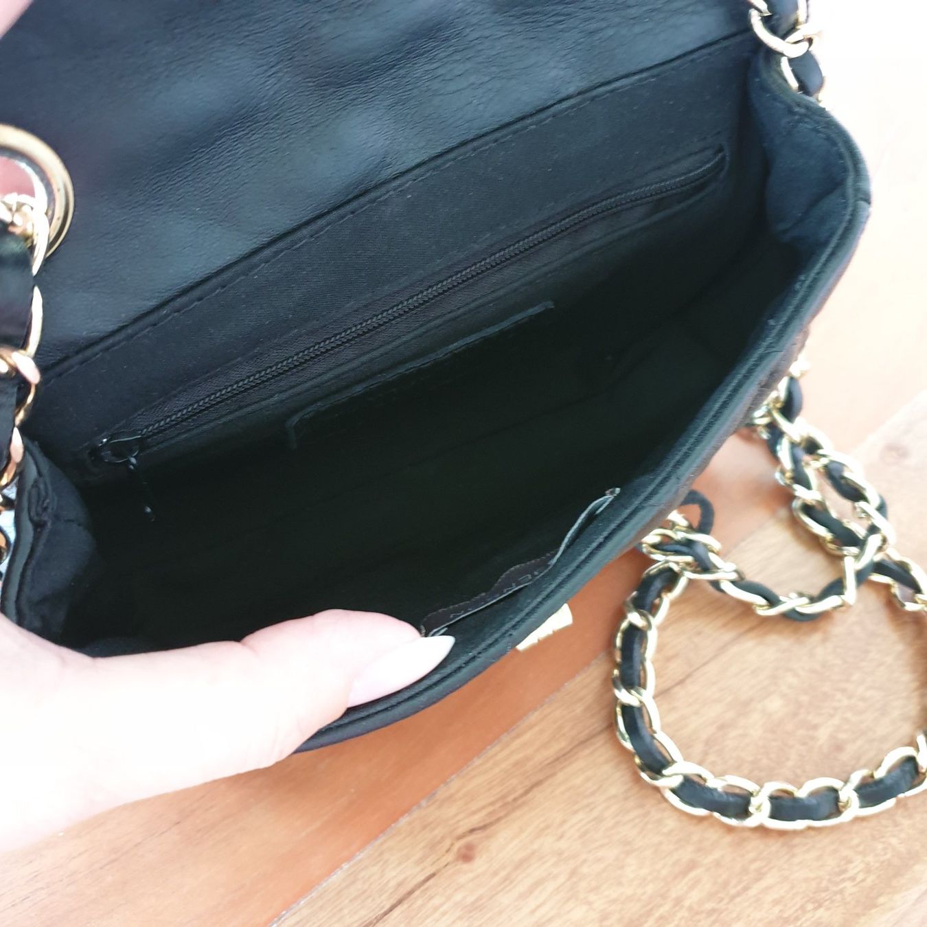Borse da donna: Stepptasche schwarz/gold, Echtleder – Nuovo (secondo la descrizione) da Neuendorf venduto da DeSiriA 2