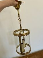 Suspension luminaire laiton verre vintage 3 lumi res bon éta