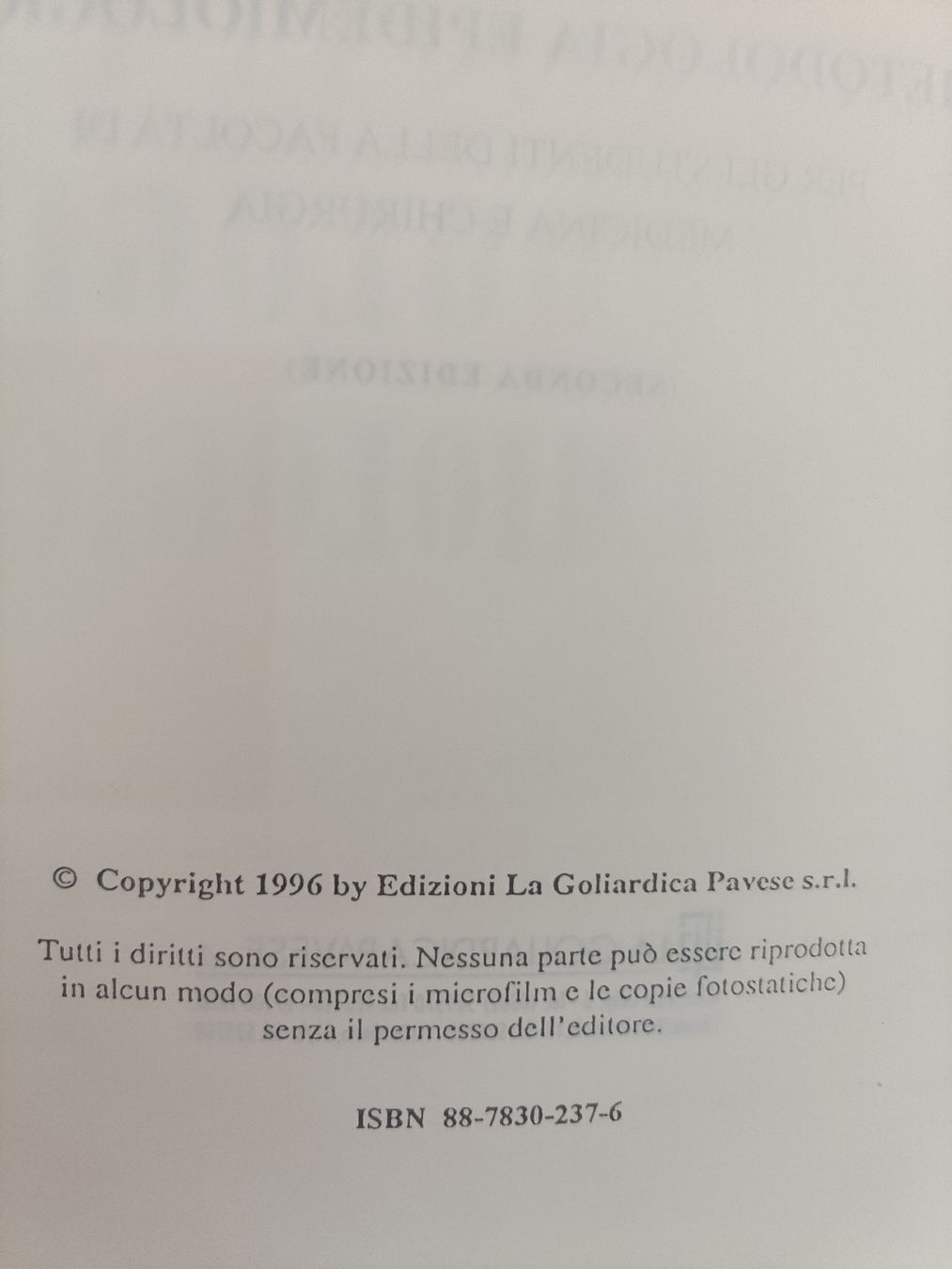 Libri: Appunti Metodologia Epidemiologica – Nuovo (secondo la descrizione) da Lugano venduto da riccardo012 1