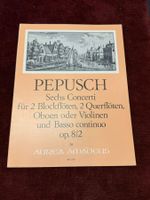 Noten Pepusch 6 Concerti für 2 Blockfl. 2 Querföfl. Violinen