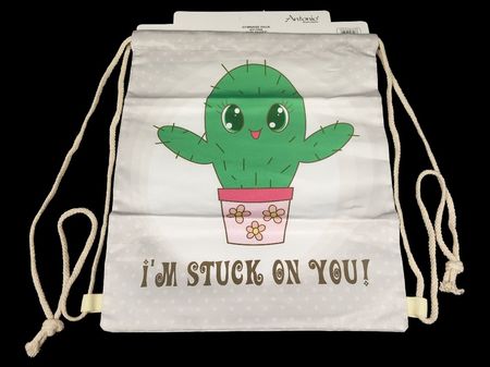 ANTONIO WORLD FASHION Gym Bag Kaktus I'mStuckOnYou