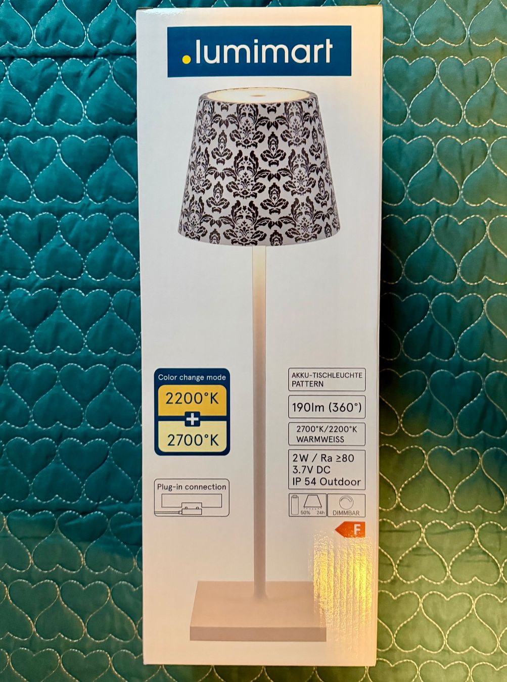 Lampen: Lampe de table Aline PATTERN Aluminium 11 cm 38 cm – Neu und originalverpackt aus Montreux von Ausoni