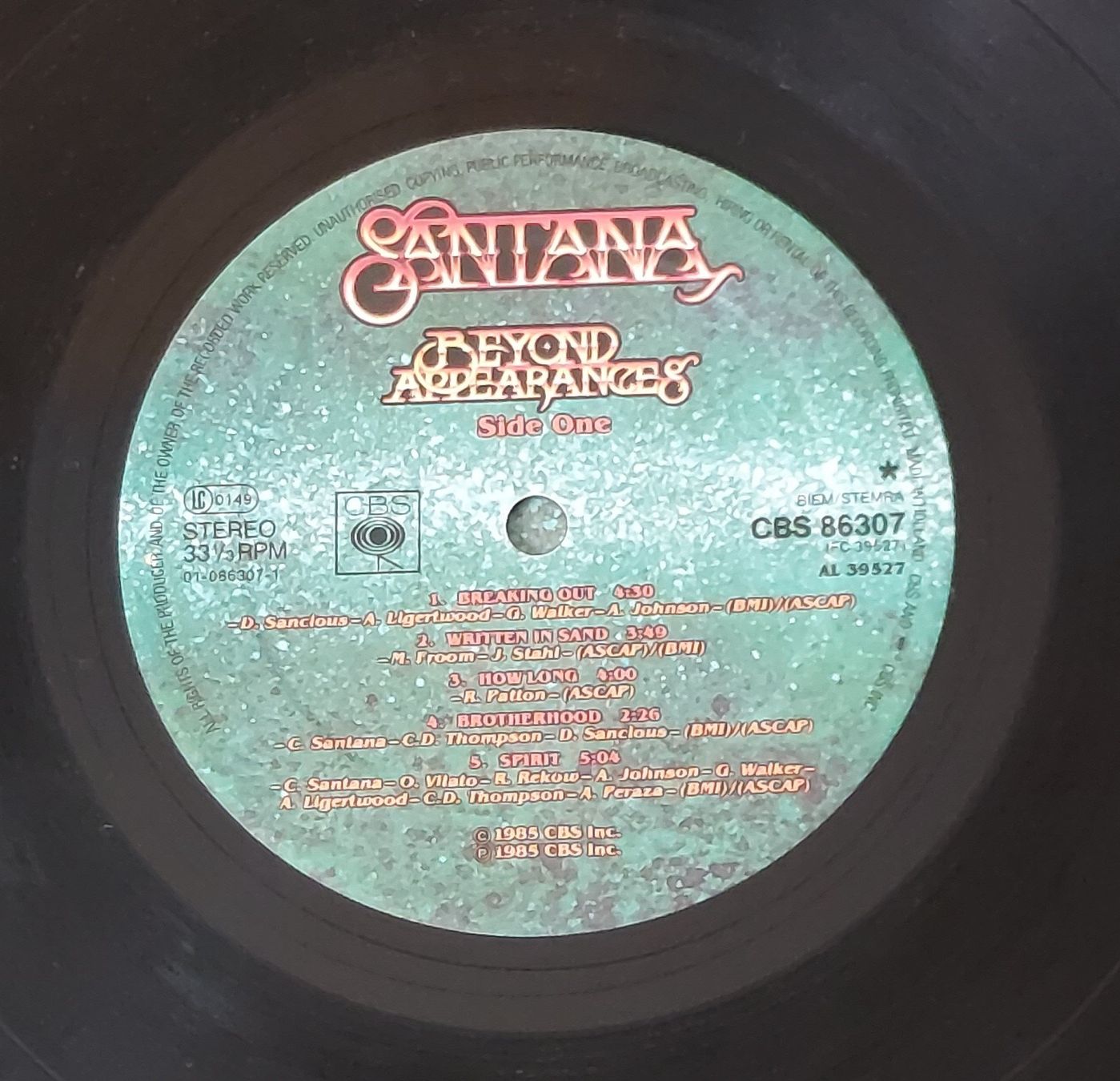 Schallplatten: LP - SANTANA - BEYOND APPEARANCES – Gebraucht aus Steckborn von Quo7 1