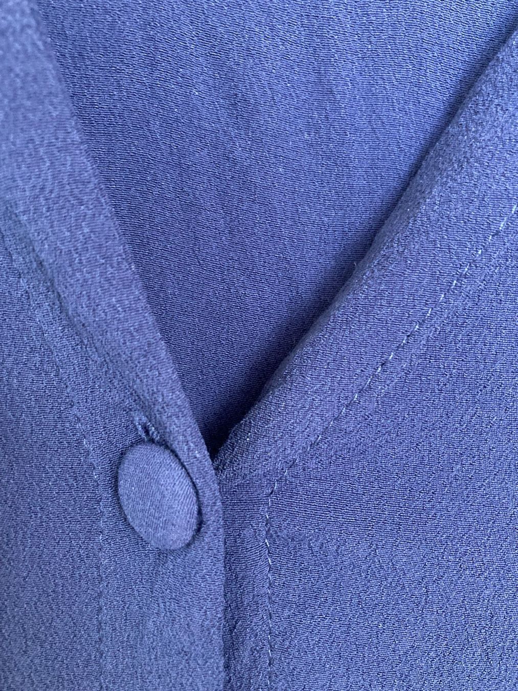Camicette: Damen Sommer Bluse, Kurzarm, Gr. 42, Dunkelblau – Usato da Zürich venduto da Mosara 4