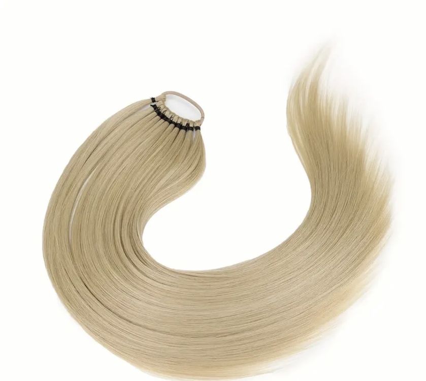 Postiche Clip-in Blond Châtain WIG ME UP 50 Cm - Neuf Avec étiquettes, Cheveux Synthétiques Lisses
