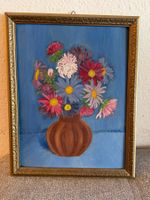 Ölgemälde Blumenstrauss in Vase signiert guter Zustand
