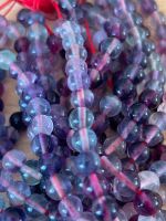 Strang echte rainbow fluorite level 1 beads 6 mm