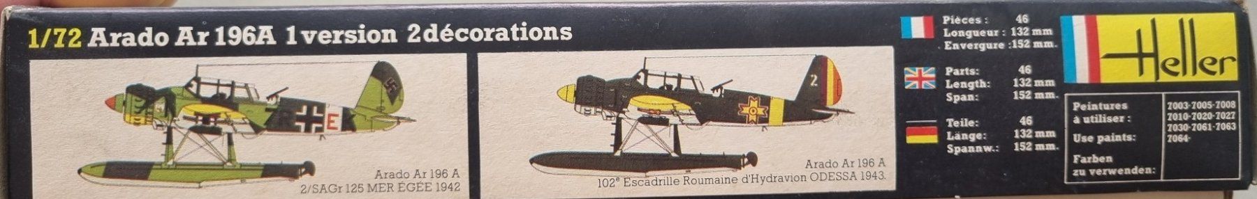 Heller Kit di modellismo & Modellini statici: 1/72 Heller Ar 196A (241) – Usato da Grand-Lancy venduto da LFW 2