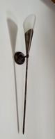 2 Wandleuchten Metall braun matt Glas weiss funktionsfähig