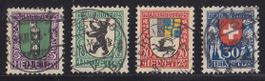 1925   Pro  Juventute Satz  Wappen TOP gestempelt
