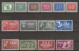 1945 : PAX Serie Nr. 262 - 274 postfrisch **