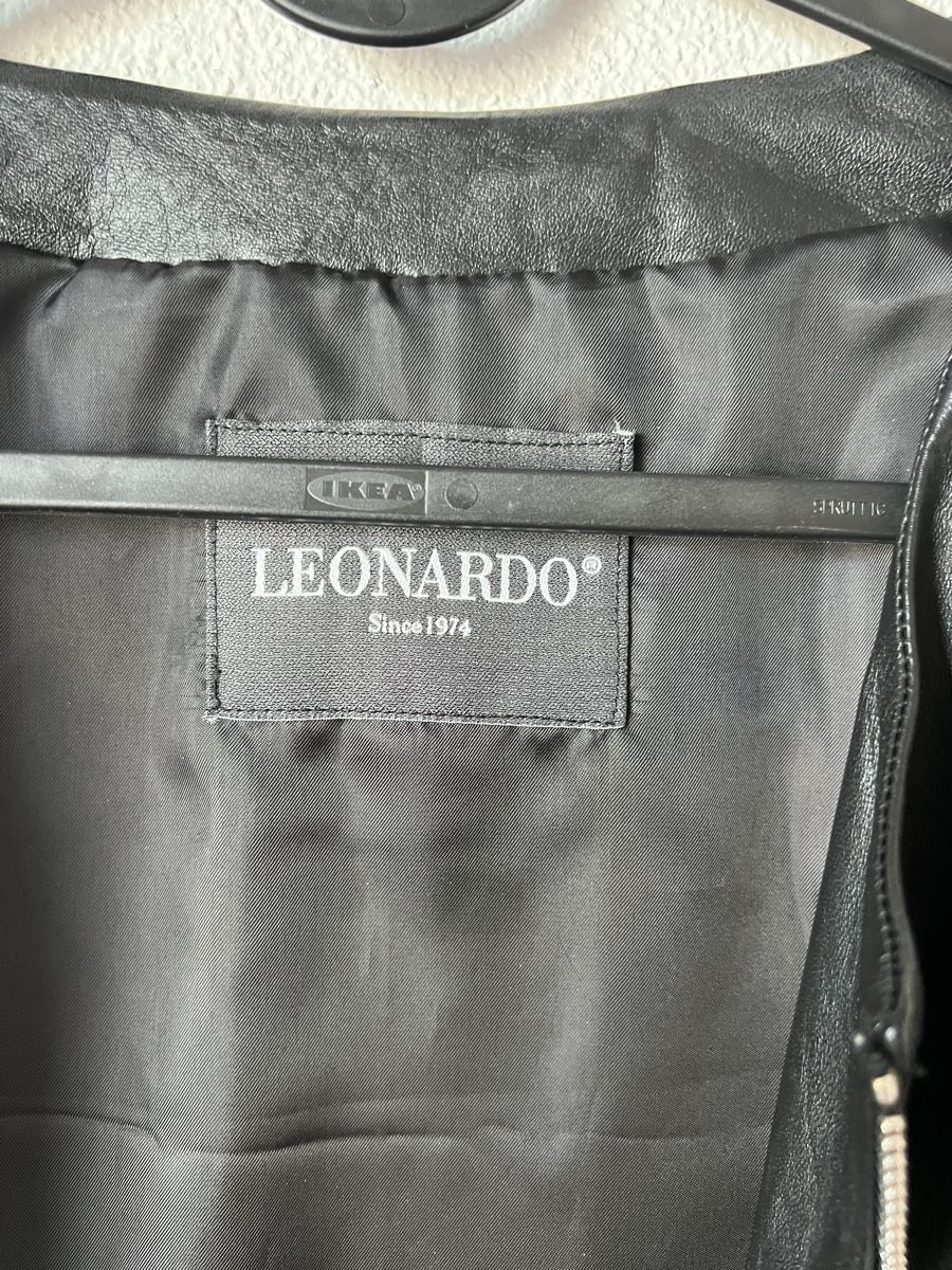 Giacche: Schwarze Lederjacke von Leonardo, Grösse 38 / 40 – Usato da Langenthal venduto da Alperose_5 1