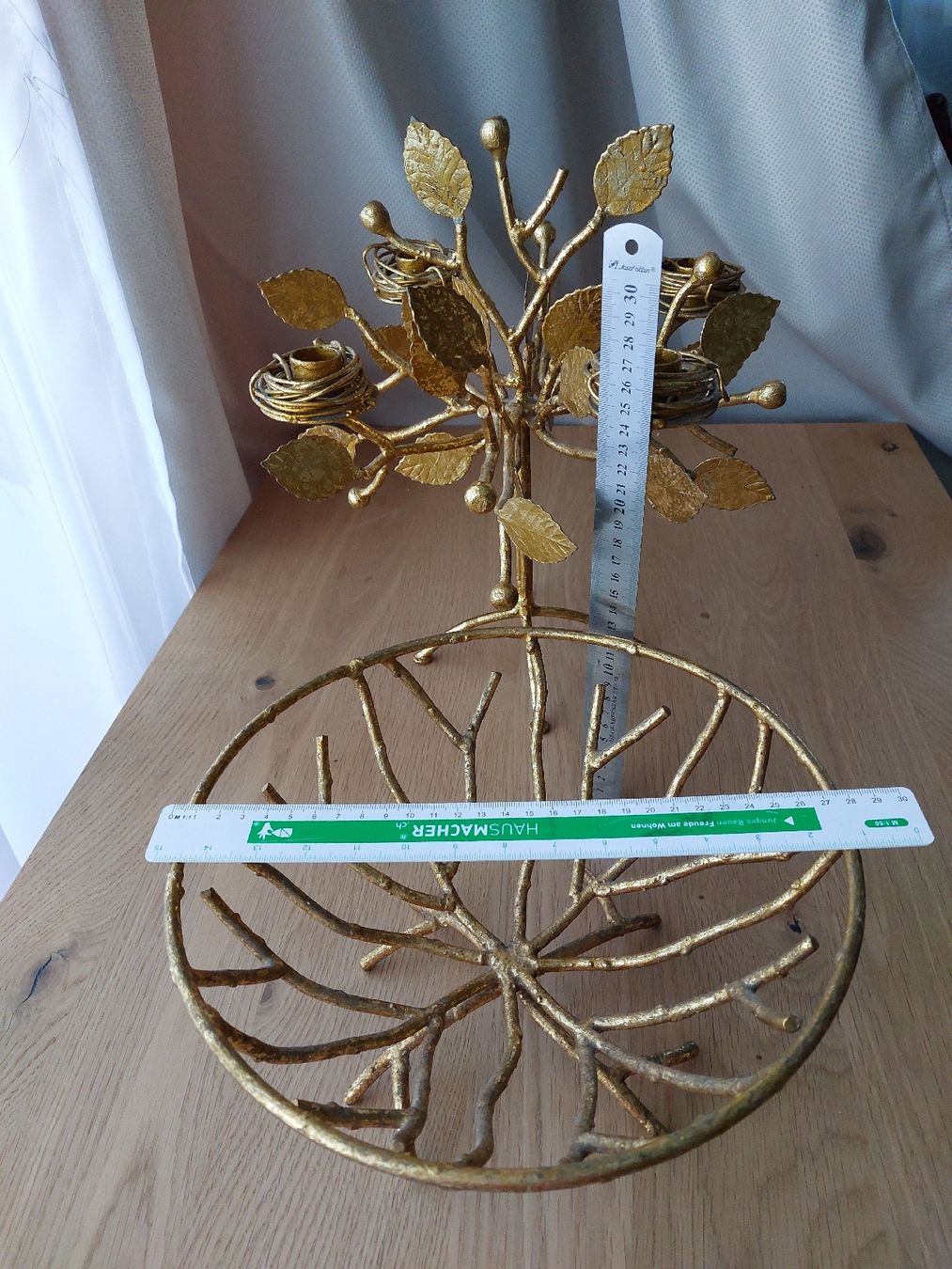 Portacandele: Goldener Kerzenständer Baum mit Schale, Dekoration – Usato da Frasnacht venduto da mar_dv5s 2