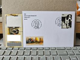 FDC Ausschnitt Swiss Crypto Stamp 3.0, ID5, Berna