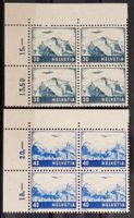 SUISSE 1948: poste aérienne, changement de couleurs, **