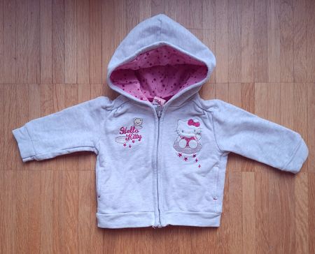 🌸🌿 Hoodie Mädchen Hello Kitty Gr. 62, grau ⭐️Top-Zustand⭐️