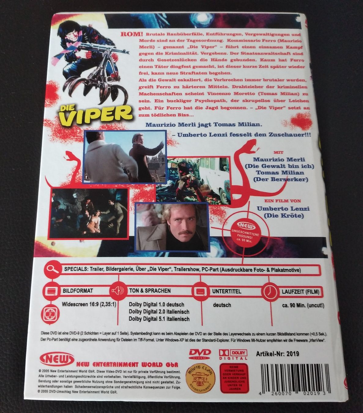 Tutti i DVDs: Die Viper uncut kleine Hartbox – Usato da Dietwil venduto da Vrilodin 1
