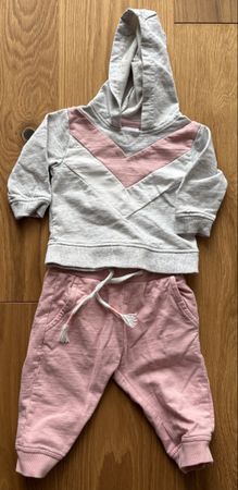 Süsses Baby-Set, Grösse 68, Rosa/Grau