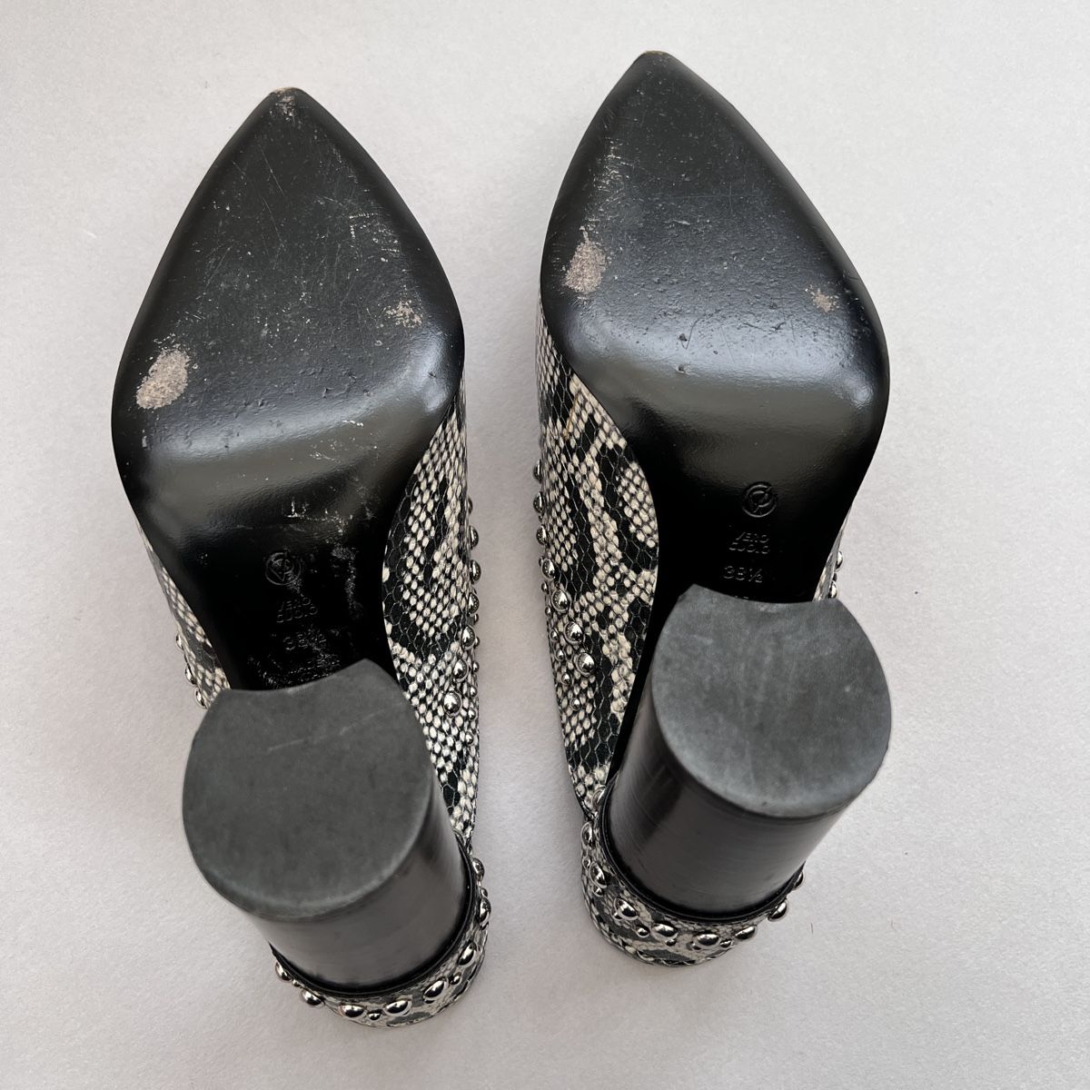 Phillip Lim Scarpe da donna: 3.1 Phillip Lim Gray Leopard Print Leather Mule Heel 38.5 – Nuovo (secondo la descrizione) da Genève venduto da Kookiek 6