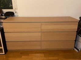 Kommode / Sideboard mit 6 Schubladen – Holzoptik