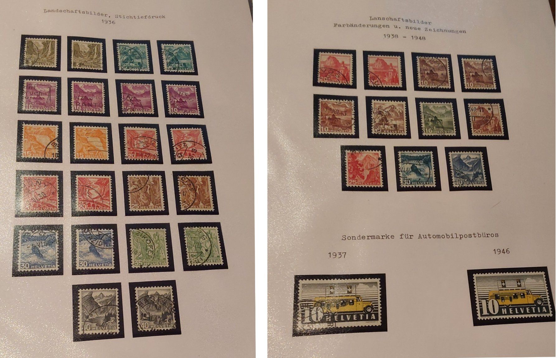 Tutti i francobolli: CH Briefmarken-Seiten ab Ziffermuster – Usato da Münchwilen AG venduto da Nesar 4