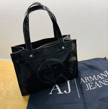 Armani Jeans Lack Tasche Aubergine  Handtasche 