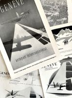 Genève Cointrin Aéroport- 4 alte Werbungen /Réclames 1949/51