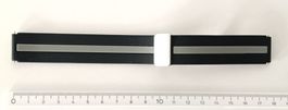 Nr243 Silikon Uhrenband 18mm, schwarz/grau