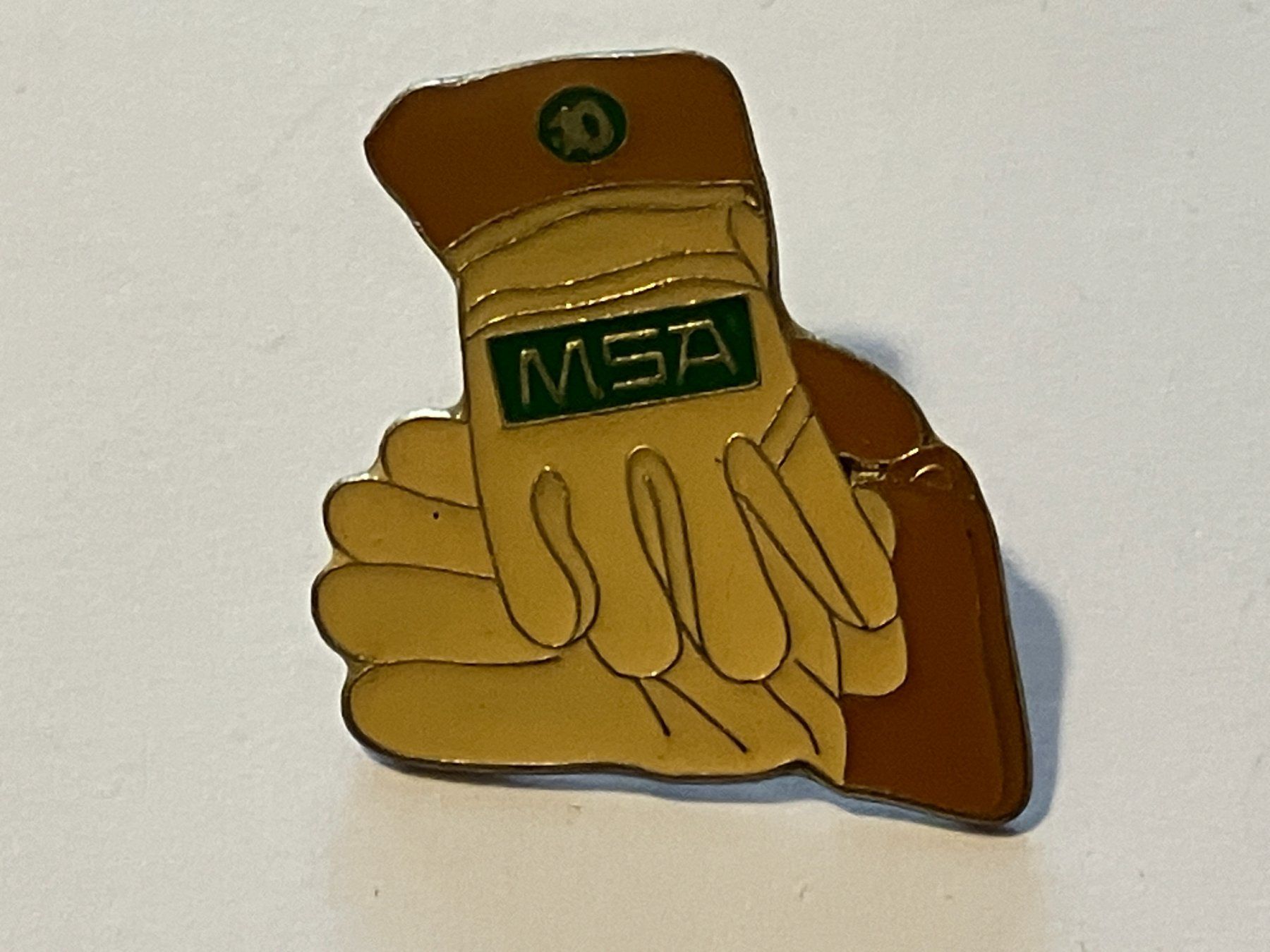 Placchette & Badge: 1 Pin MSA Handschuhe – Usato da Basel venduto da djwwpp