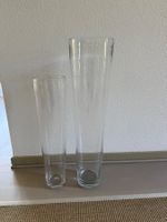 Hohe, schmale Glasvasen Glasi Hergiswil