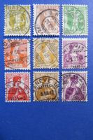 3 Serien Tellknabe+Helvetia Nr.101-106 + 120-122 Vollstempel