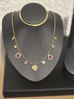Bijou Collier Acier Multicolore / Edelstahlkette Bunt NEU