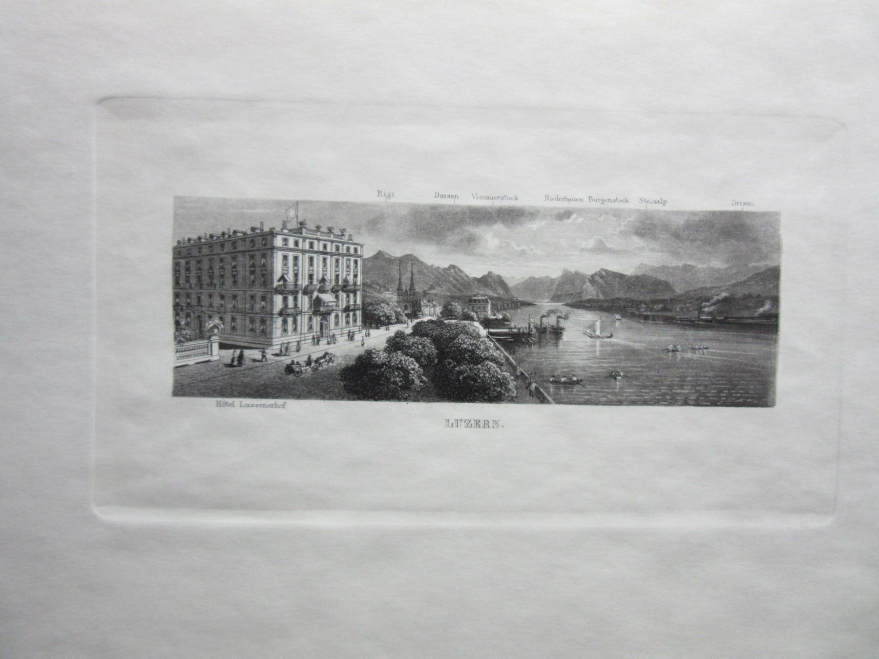 Incisioni: LUZERN AQUATINTA – Usato da Gersau venduto da grafik-kunst 1