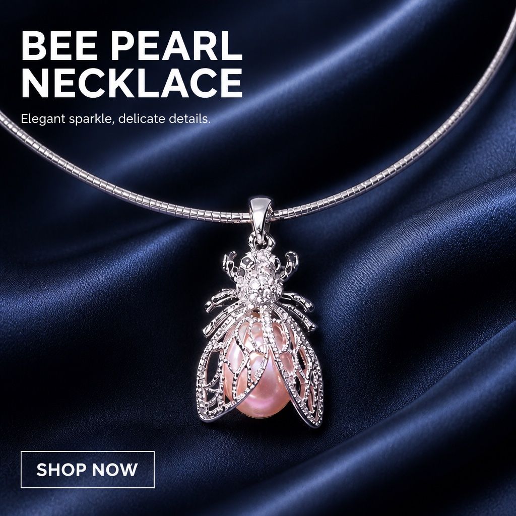 Catenine: Eleganter Anhänger „Fliege“ mit Naturperle. Neu. – Nuovo e nell'imballaggio originale da Geroldswil venduto da Lilleke 4