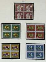 LOT4 ER BLOCKS BRIEFMARKEN SCHWEIZ NEU 1958