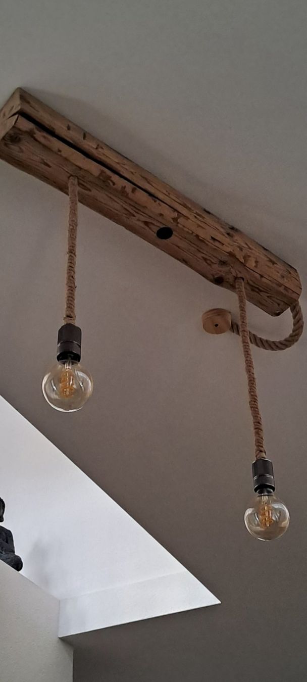 Kronleuchter & Deckenlampen: Altholz Hängelampe – Gebraucht aus Teufenthal AG von Silbermond74