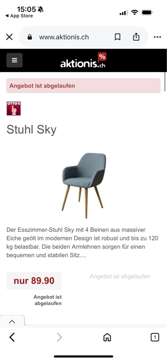 Sedie: 2x Esszimmerstuhl Sky – Usato da Winterthur venduto da sheyenneh