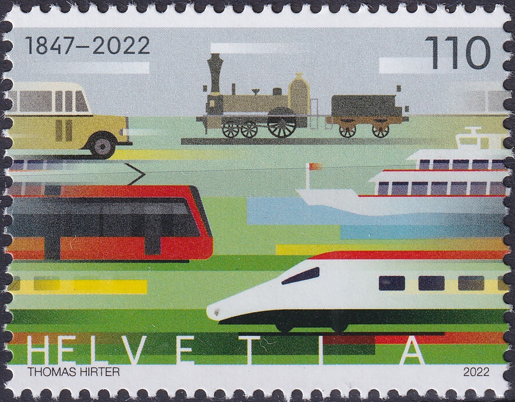 Tutti i francobolli: 2022, Nr.1918 (ÖV) postfrisch **. – Usato da Sursee venduto da Luzernerraute