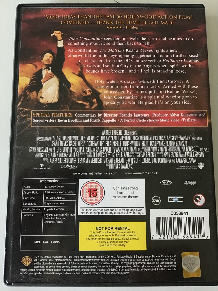 Tous les DVDs: Constantine [DVD UK-Version] – D'occasion à Zürich par audn 1