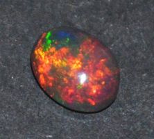 Edelstein L-8192 – Äthiopischer Schwarzer Opal Cabochon 8,5x