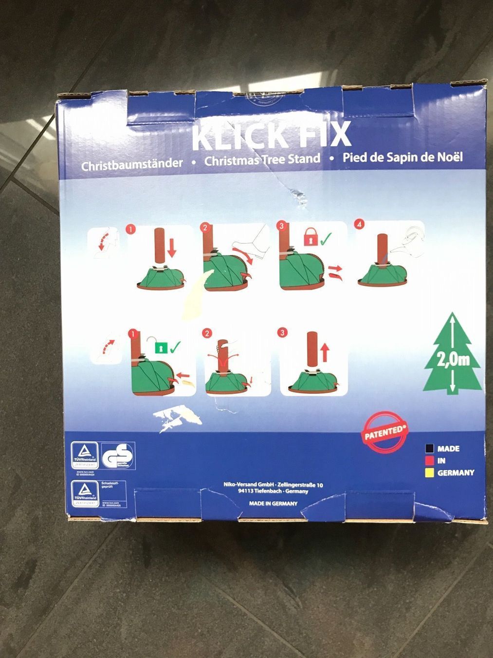 Basi per albero di Natale: Pied de sapin de Noël KLICK FIX – Nuovo e nell'imballaggio originale da Tafers venduto da ValKara 1