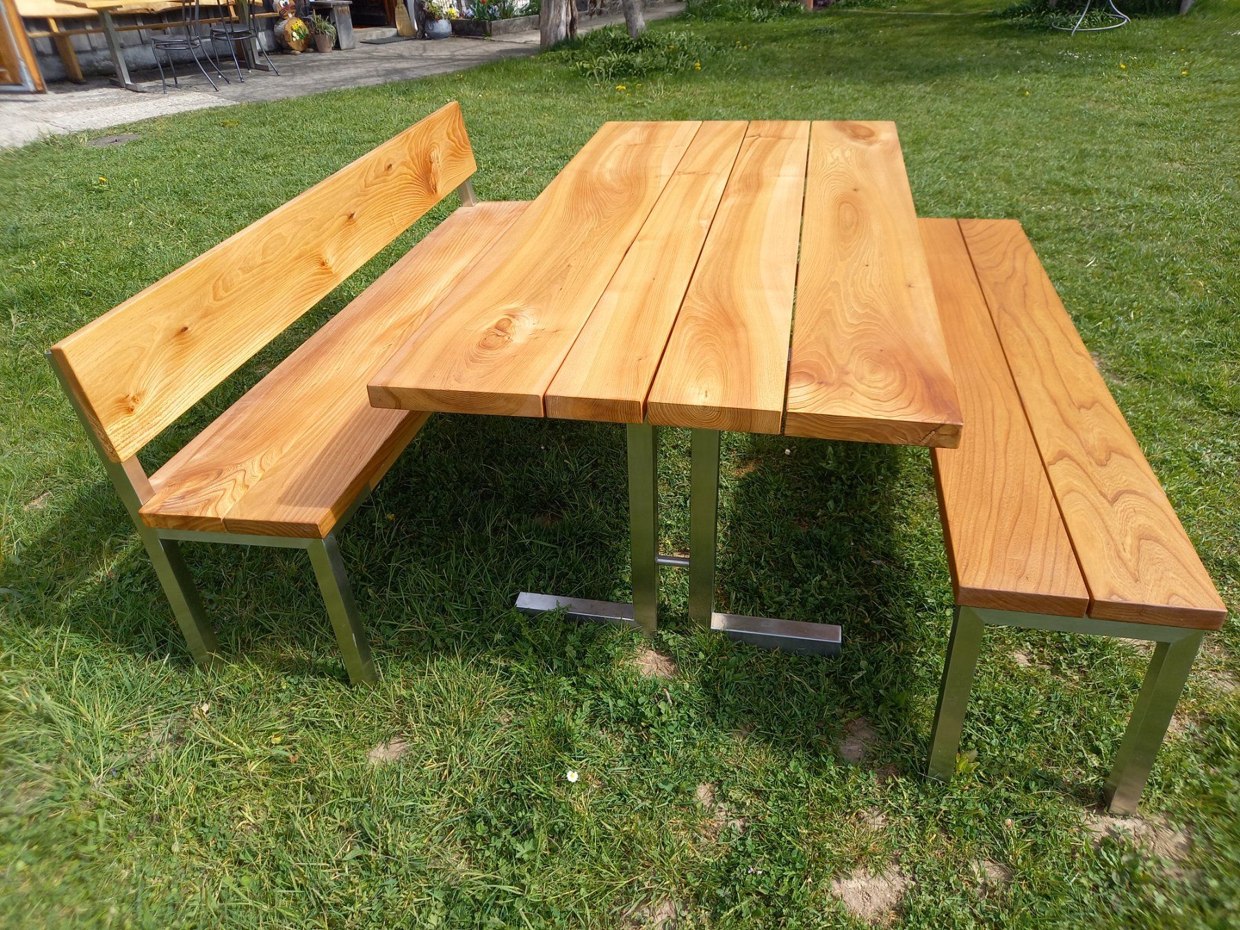 Set di tavolo e panche: Tischgarnitur für die Pergola – Nuovo (secondo la descrizione) da Nesslau venduto da Jakobi01