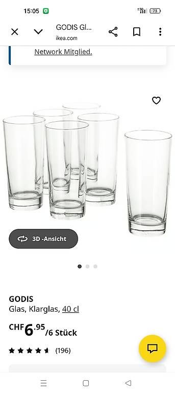Ikea Set di piatti: Weingläser, Wassergläser, Sektgläser – Usato da Signau venduto da Keve_5 1